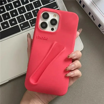 LipCase Silicone Phone Case with Lipstick Holder for iPhone