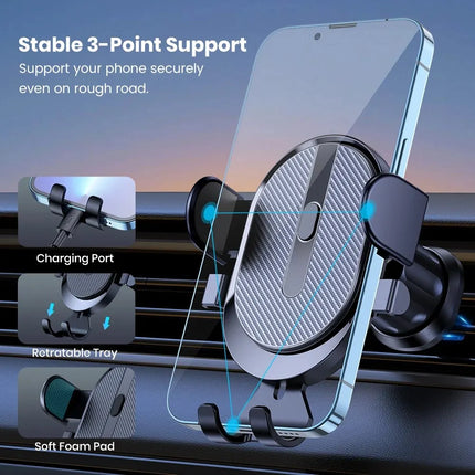 TOPK Air Vent Car Phone Holder Universal Handsfree Mount for iPhone Android Stand
