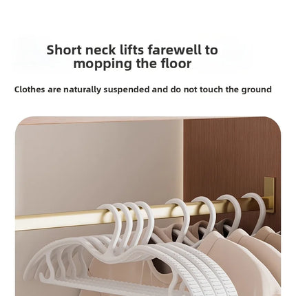 Set of OKEYWOW wide shoulder non-slip clothes hangers in various pack sizes, designed for space-saving closet organization.