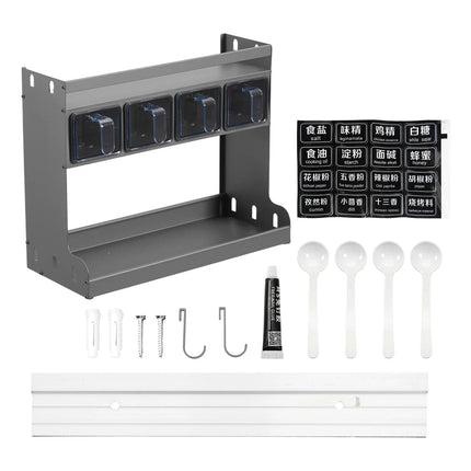 Pull Out Kitchen Spice Rack Organizer with Seasoning Boxes
