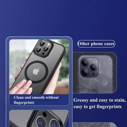 OKAYWOW MagSafe matte shockproof iPhone case with wireless charging for iPhone 15, 14, 13, 12, 11 Pro Max and Plus models