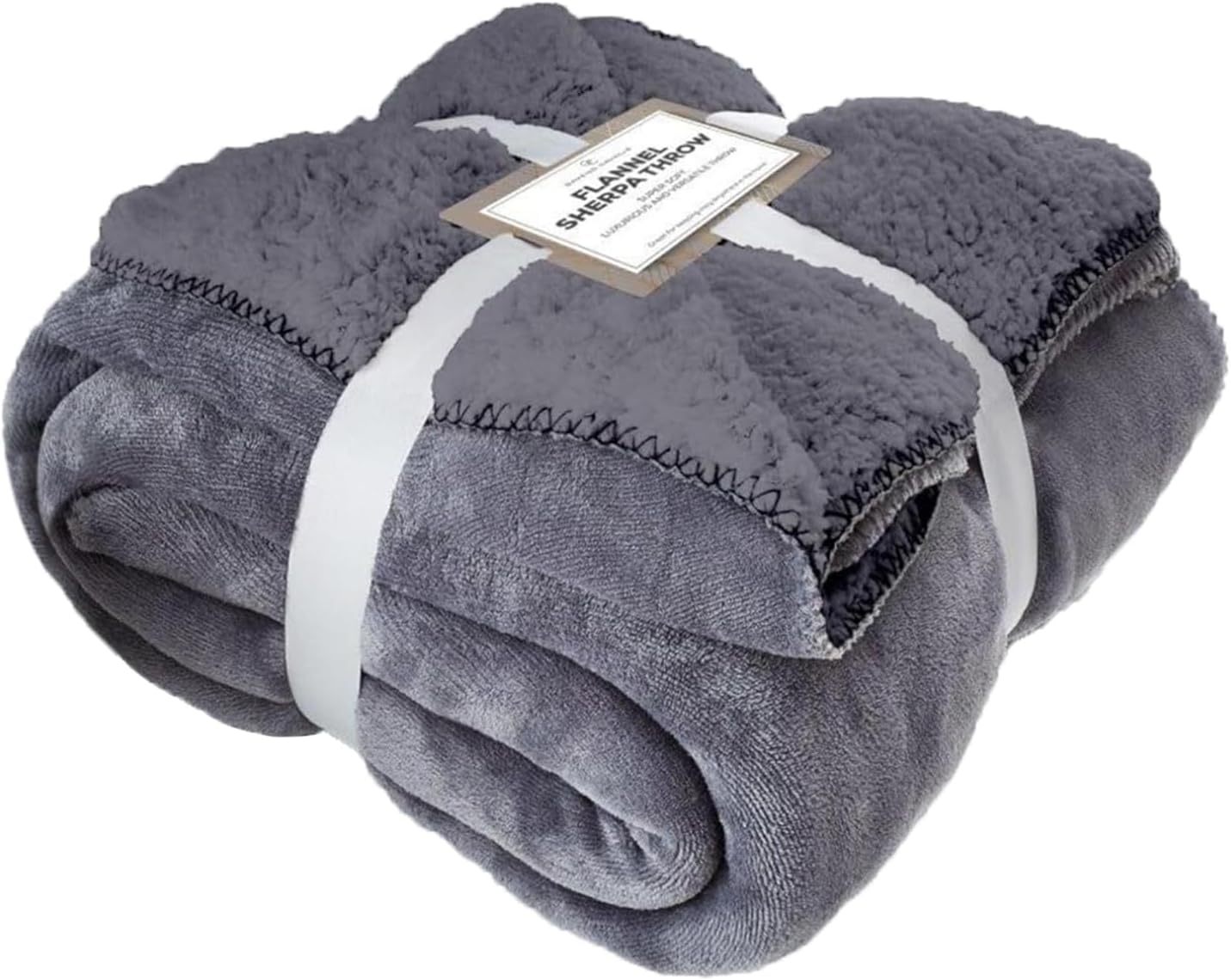 4B Sherpa Throw Blanket - Premium Ultra Soft and Warm Cozy Layer for Sofa, Bed and Couch, Fluffy Reversible Plush Design, Lightweight Decorative Throw for Comfort and Style in Multiple Colours.
