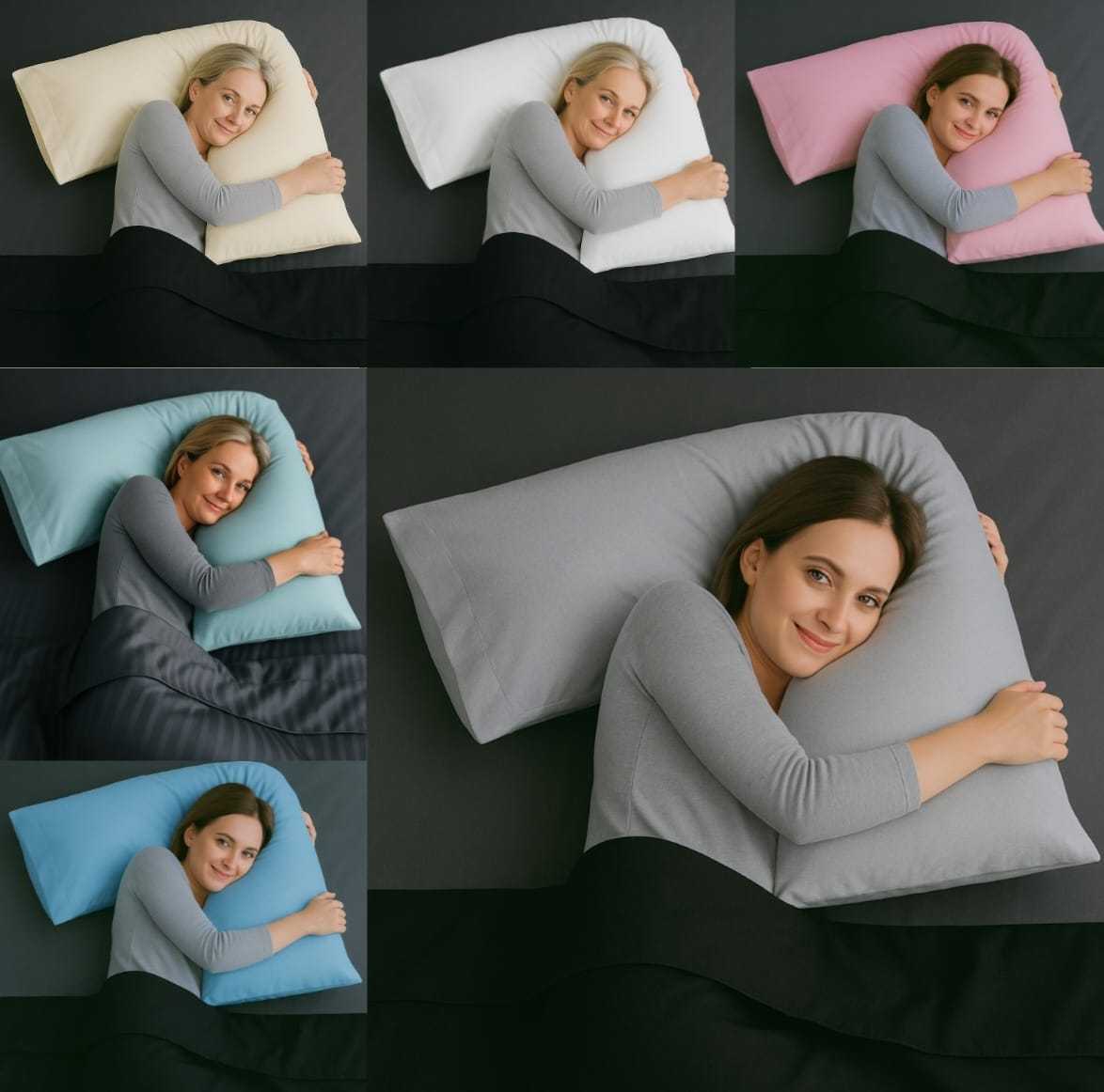 4B V-Shape Pillow - V-Shaped Support Pillow with Pillowcase – Soft & Durable Cushion for Neck, Back, Maternity & Post-Surgery Comfort