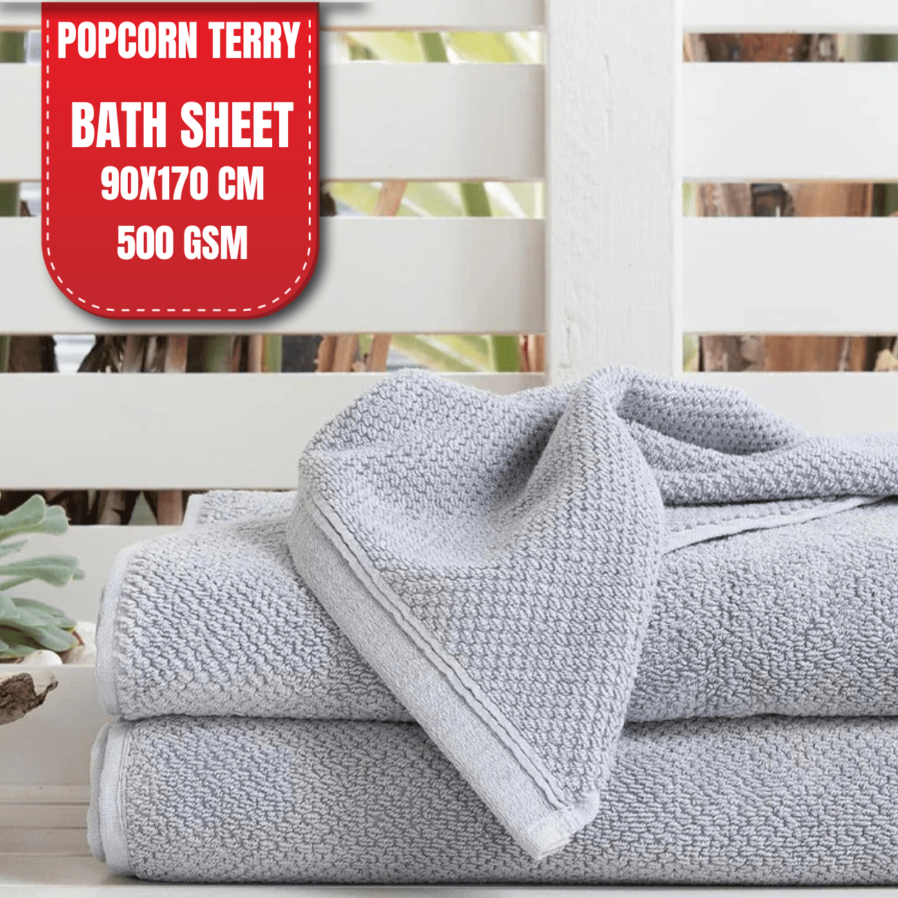 2x Premium Jumbo Bath Sheet Highly Absorbent and Quick Dry 100% Egyptian Cotton 90 X 170 Cm