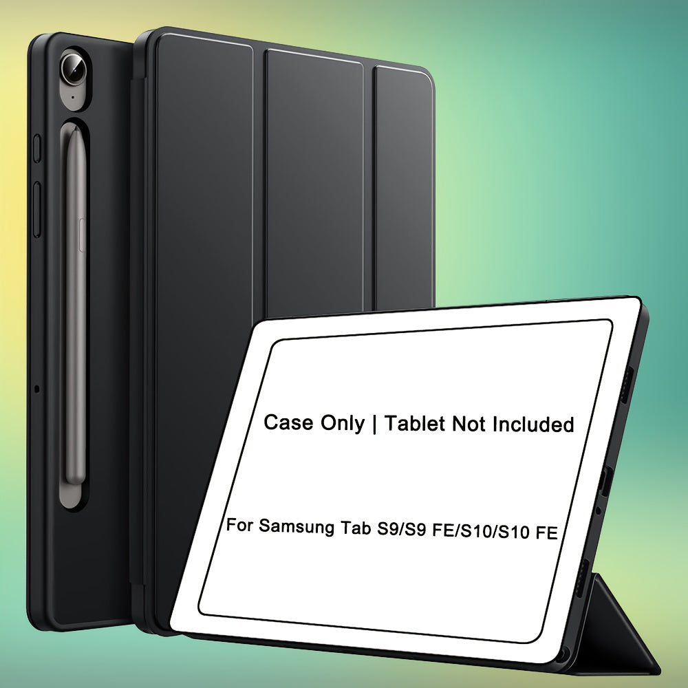 Case for Samsung Galaxy Tab A9 Plus 11-Inch 2023 (SM-X210 SM-X215), for Tab A9/A8/A7 Lite/S7/S8/S9/S10 FE, Soft Smooth Back Protective Cover, Lightweight, Scratch-Resistant, Anti-Slip, Foldable Stand, Auto Sleep/Wake Function