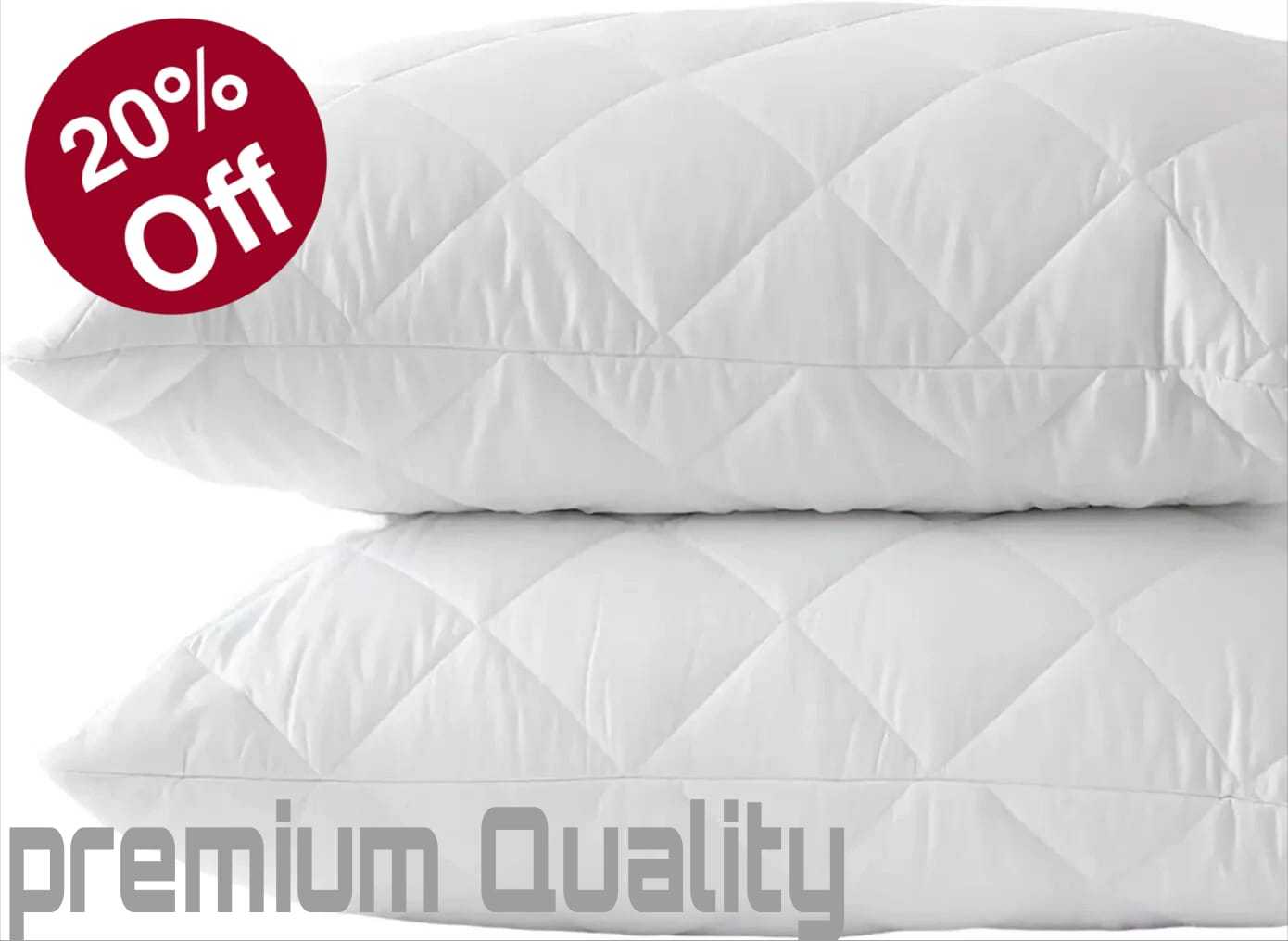 Quilted filled pillow &Extra soft Extra Fill