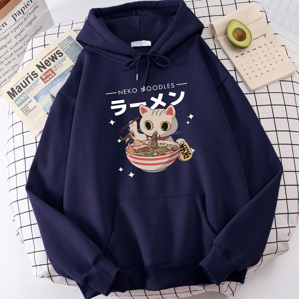 Fashion Cat Print Women's Pullover