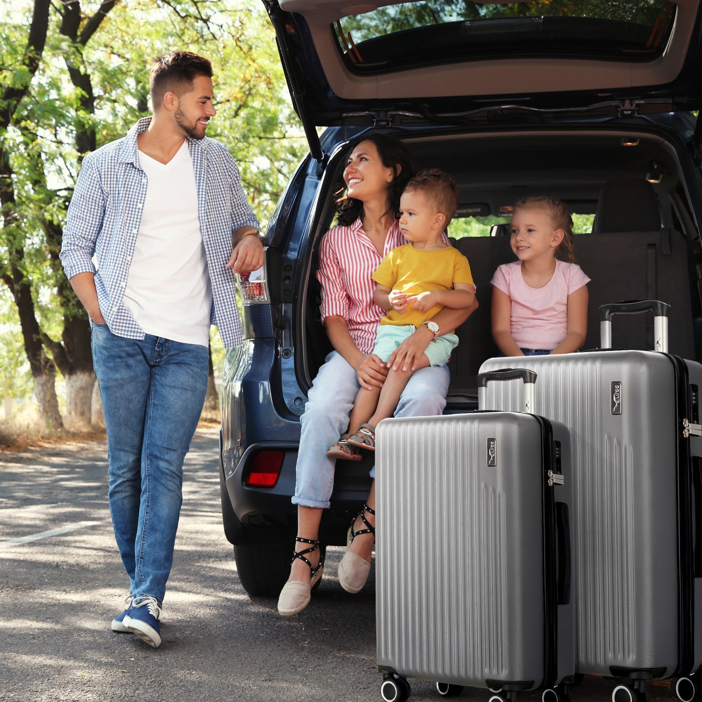 LUGG 65 x 25 x 44cm Vacay Suitcase ABS Luggage with TSA Indent Lock, Aluminium Trolley Handle, 360° Spinner Wheels, Water-Resistant & Durable Material - Airline Compatible (24inch)