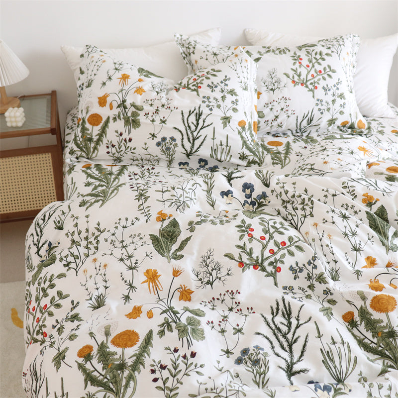 Dandelion Floral Pure Cotton Bed Sheets: Bring a touch of nature into your bedroom with these charming and comfortable floral-patterned sheets.