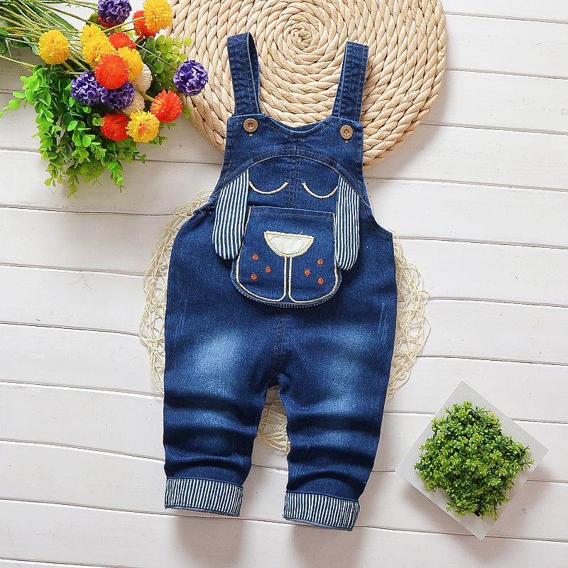 IENENS Toddler Baby Boys Long Pants Denim Overalls Dungarees: Kids Baby Boys Jeans Overalls Clothes Outfits Dresses Trousers