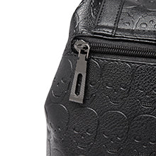 Miss Lulu Gothic Skull Backpack - Faux Leather Studded Shoulder Bag with Chains & Tassels for Women