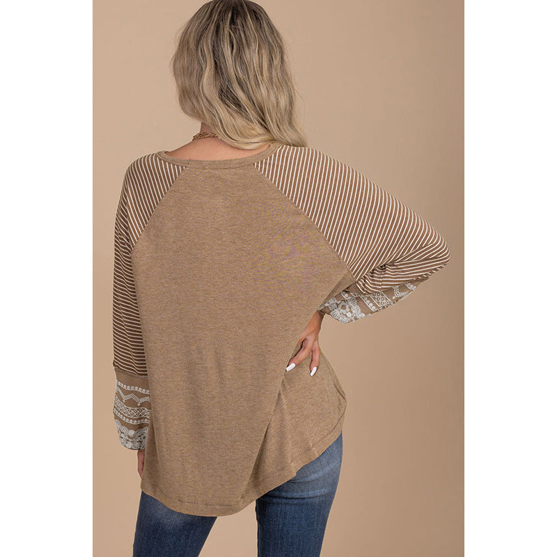 New Pullover Round Neck Long Sleeves Top For Women