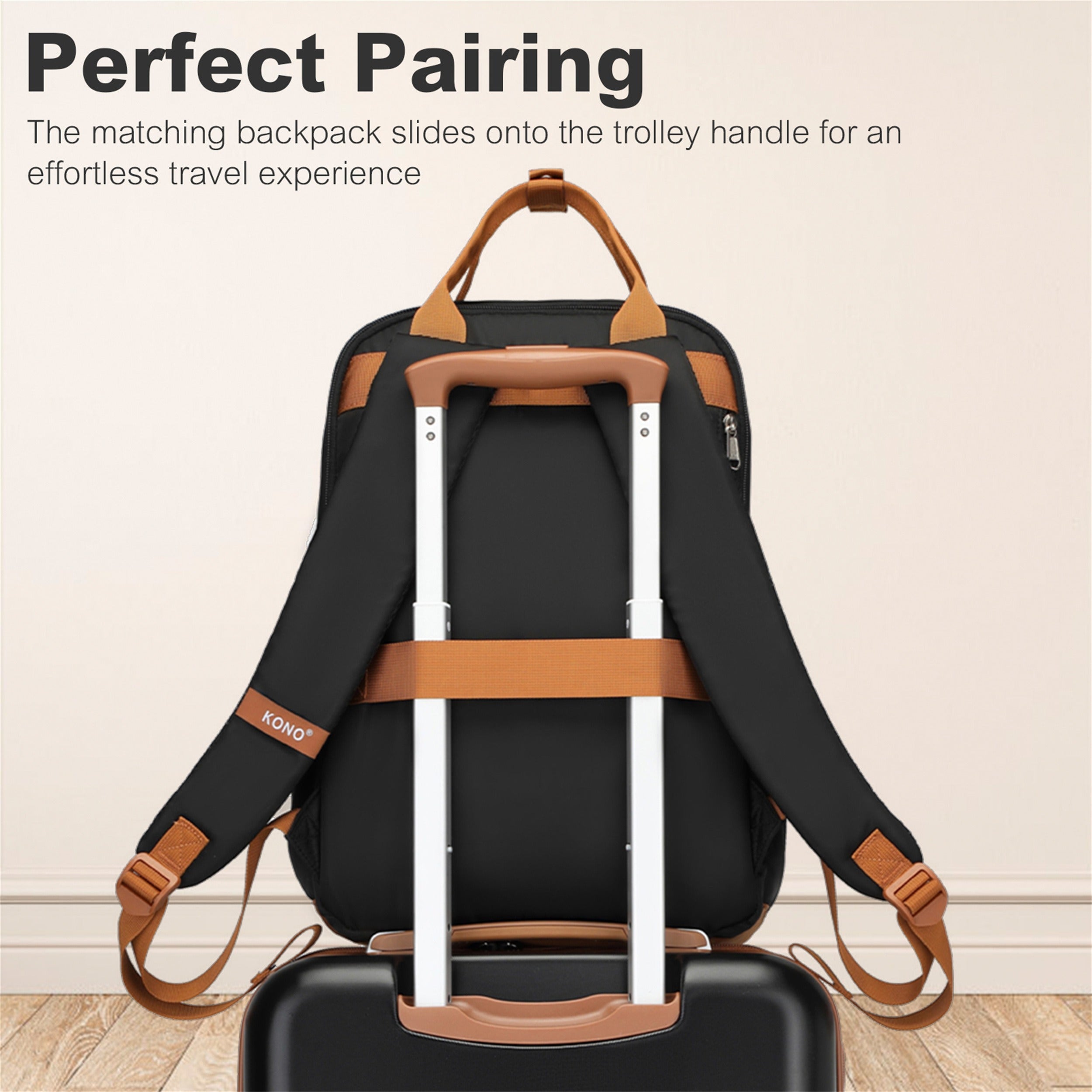 3-Piece Travel Suitcase Set: 20-Inch Stylish Hard Shell ABS+PC Cabin Suitcase, Plus a Multi-Compartment Backpack with a Small Pouch - Ideal for Trendy and Organized Travelers