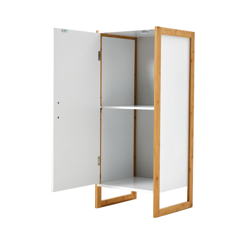 Bathroom Cabinet Bathroom Storage Cabinet Half-Height Bathroom Cupboard with 2-tier Compartments for Bathroom Hallway and LivingRoom White 80x33x30cm