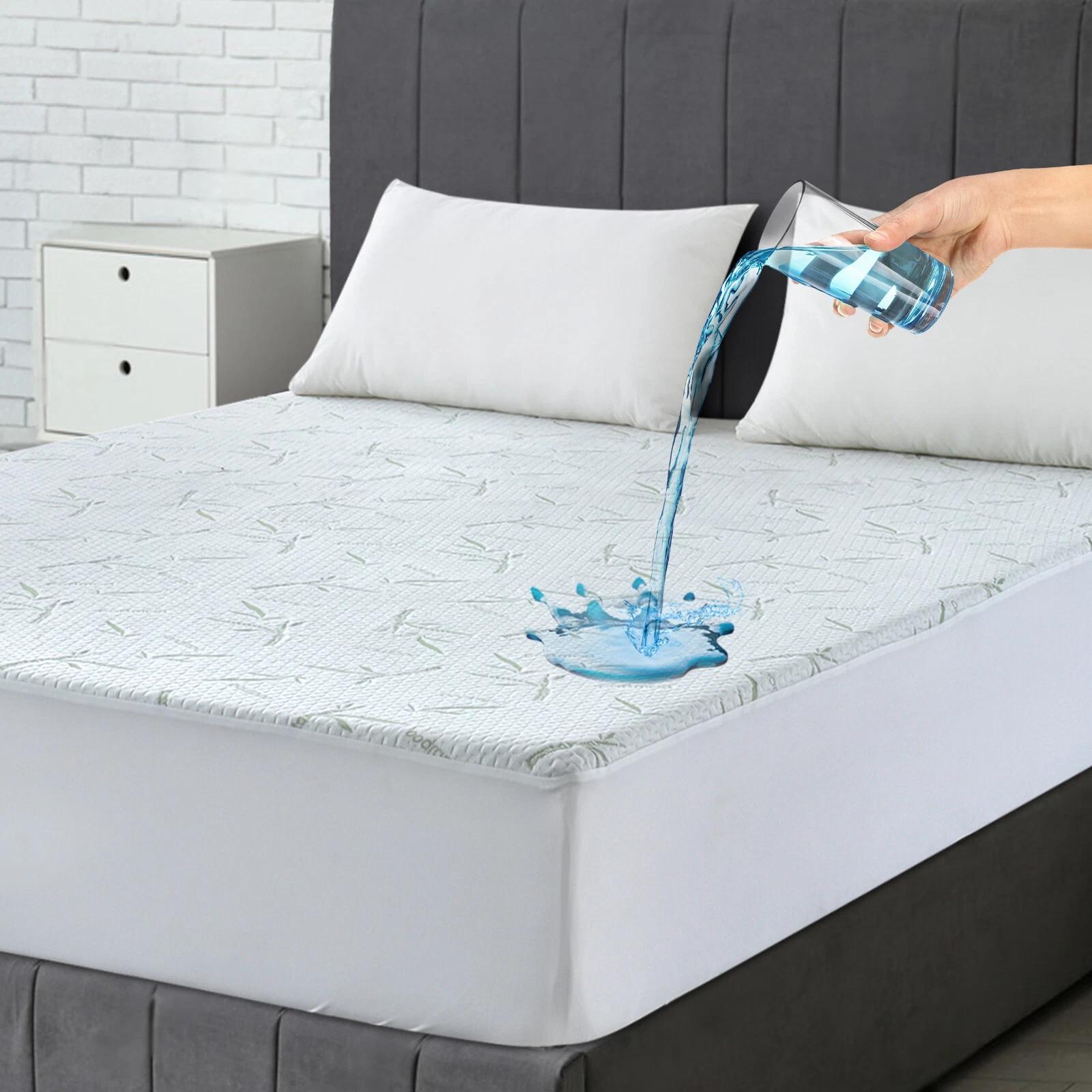 4B Bamboo Mattress Protector – Extend the Life of Your Mattress with a Durable, Reliable, and Stylish Bed Cover – Smooth, Neat Fit Ensures a Sleek Look – Fade-Resistant and Easy to Care For – Ideal for Homes, Guest Sp