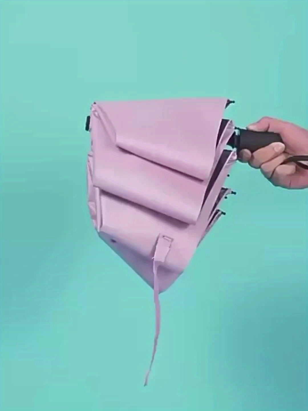 MEI QI LIN Automatic Windproof Folding Umbrella – 8-Rib Business Design, One-Hand Open, Durable Polyester & Iron Ribs, Stylish Travel & Office Umbrella with Sturdy Handle