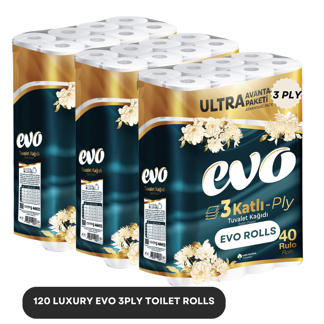 Luxury 120 Evo Toilet Rolls 3Ply Ultra Advantage Pack - Unscented
