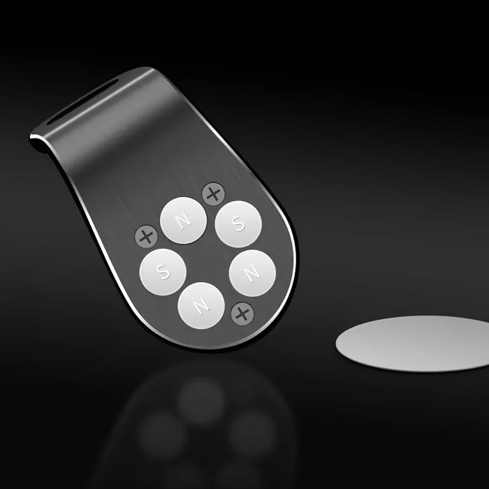 Universal Magnetic Phone Holder – L-Shaped Metal Car Air Vent Mount, Strong Magnetic Car Phone Holder for All Smartphones