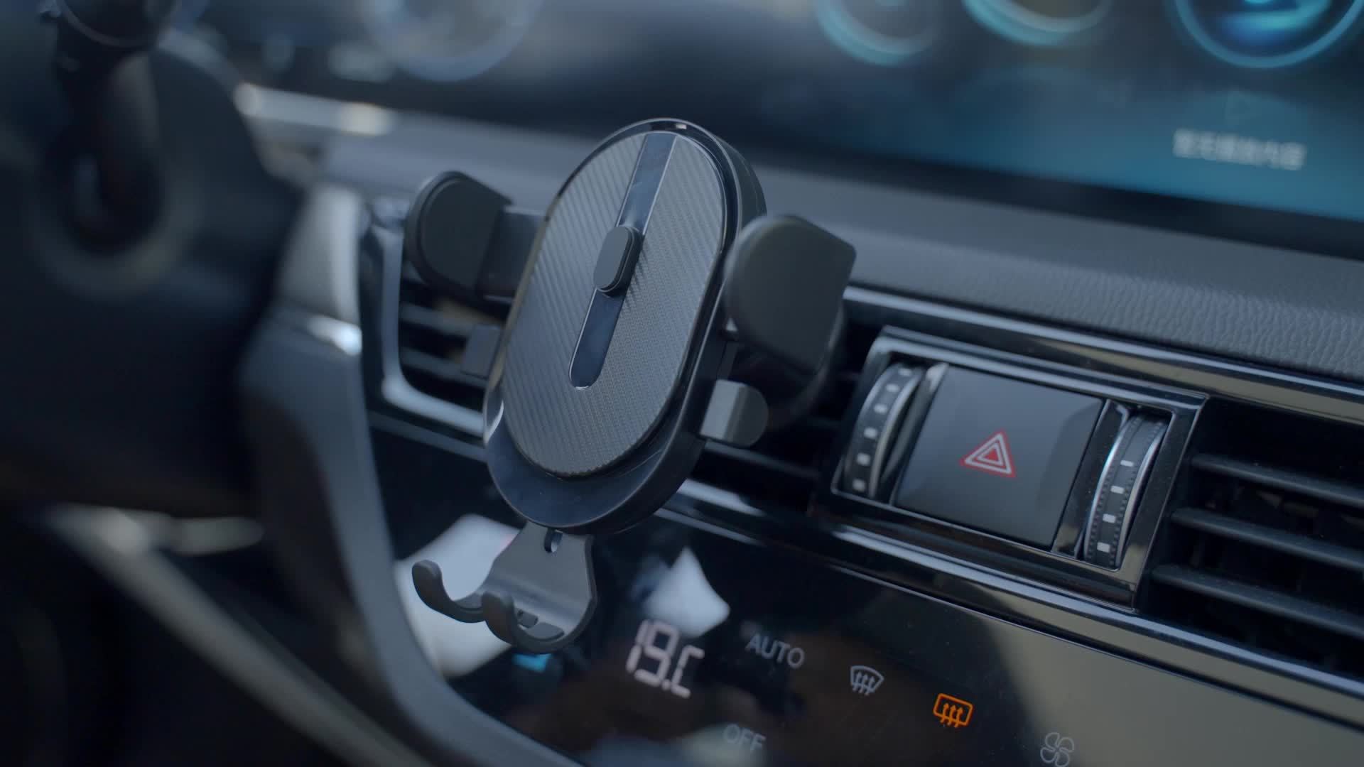 Phone Holder Mount, TOPK [Upgrade Auto Locking]  Phone Holder with Hook Clip for  Air Vent Compatible with iPhone  etc., Car Accessory, Travel Gadget, Compact Design, Secure Grip, Highquality Holder, Reliable Mount, Drivers,