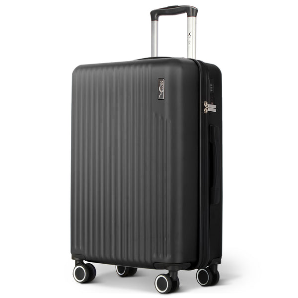 LUGG 65 x 25 x 44cm Vacay Suitcase ABS Luggage with TSA Indent Lock, Aluminium Trolley Handle, 360° Spinner Wheels, Water-Resistant & Durable Material - Airline Compatible (24inch)