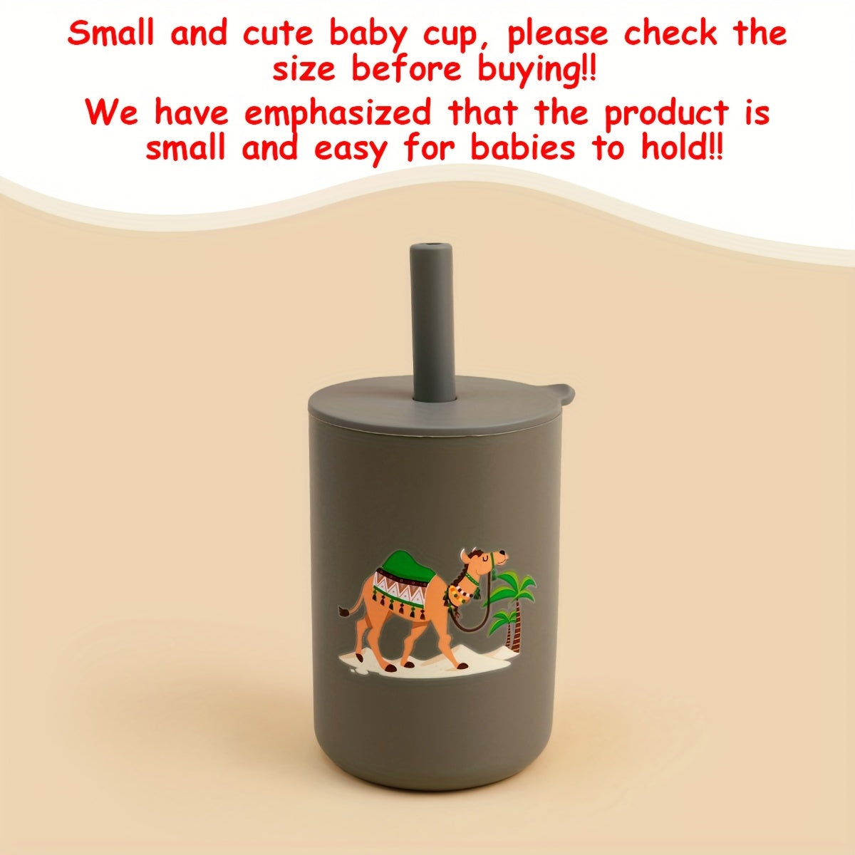 BPA-Free Spill-Resistant Silicone Training Cup with Straw – 6oz Toddler Learning Cup, Microwave Safe, Easy-Grip Design for First Sips & Outdoor Use (5" x 2.4")