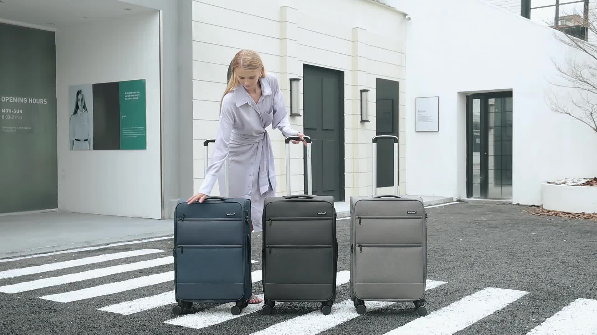 British Traveller Suitcase Lightweight Durable Check in Hold Luggage with TSA Lock And 4 Spinner Wheels Multiple Sizes to Choose From, Please Pay Attention to The Size