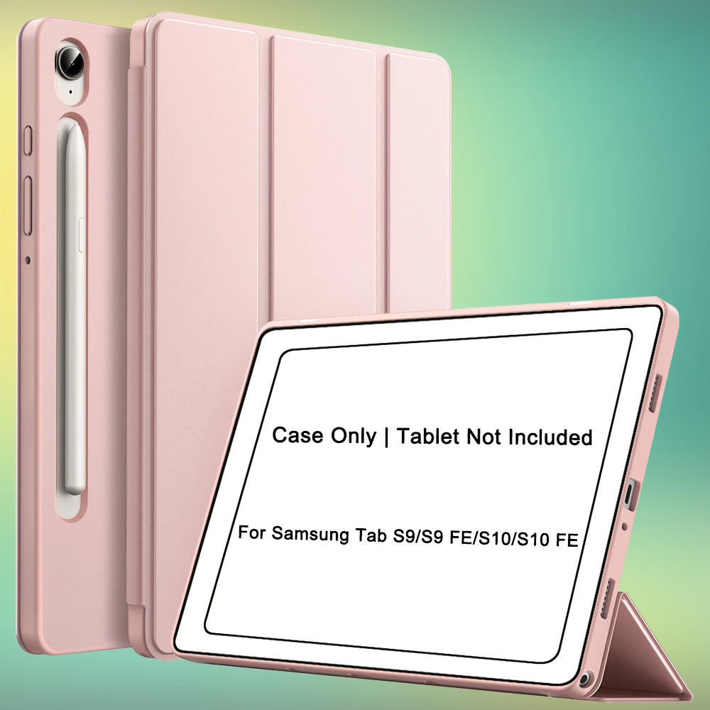 Case for Samsung Galaxy Tab A9 Plus 11-Inch 2023 (SM-X210 SM-X215), for Tab A9/A8/A7 Lite/S7/S8/S9/S10 FE, Soft Smooth Back Protective Cover, Lightweight, Scratch-Resistant, Anti-Slip, Foldable Stand, Auto Sleep/Wake Function
