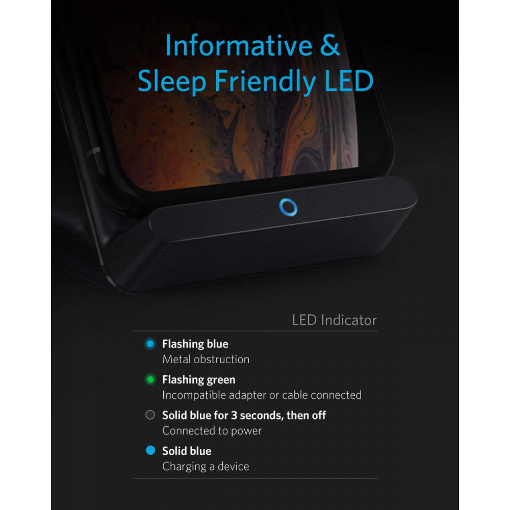 Anker Wireless Charger, 2-Pack PowerWave Stand Upgraded, Qi-Certified, Fast Charging for iPhone 12, 12 Pro Max, SE, 11, 11 Pro, 11 Pro Max, Galaxy S20 S10 S9 S8, Note 10 Note 9 (No AC Adapter)