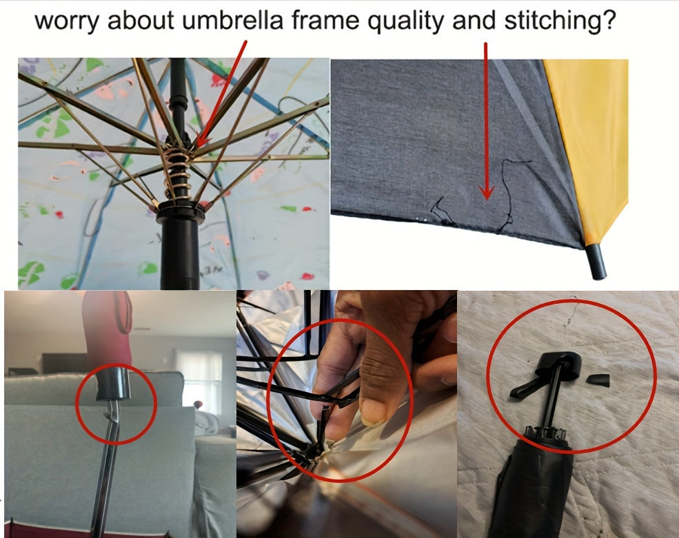 Windproof Automatic Oversized Umbrella – 10-Rib Folding Business Umbrella with Sun Protection, Auto Open/Close, Professional Unisex Design for Daily Use