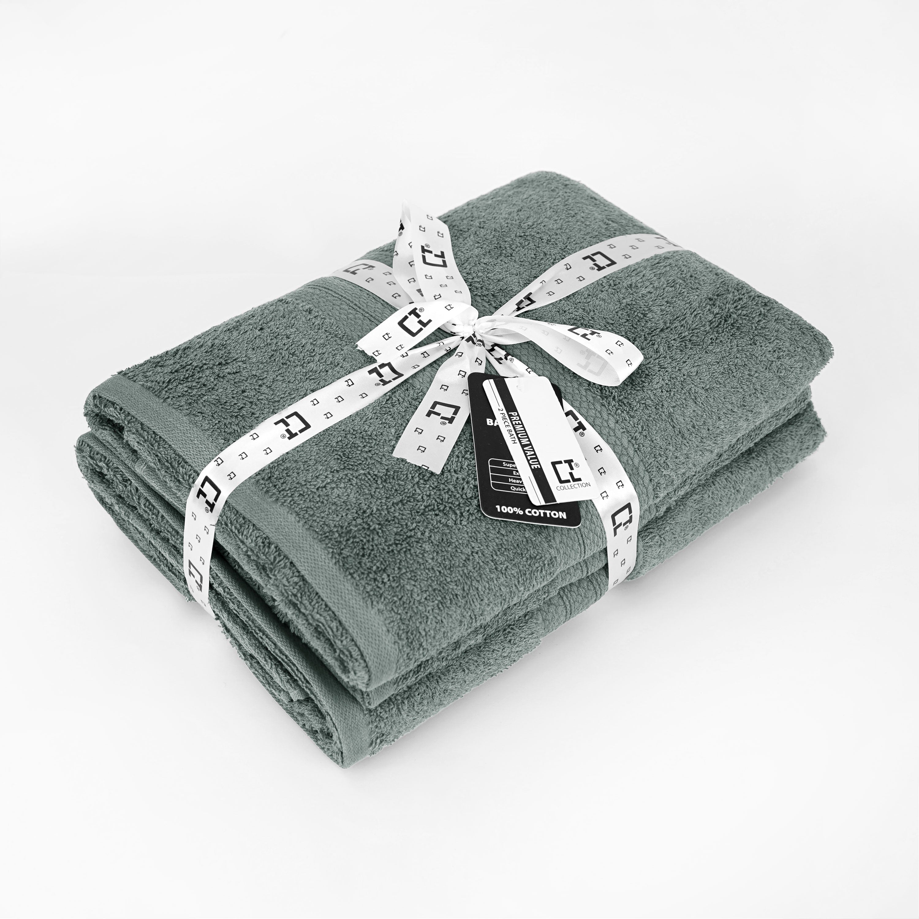 Large Bath Towel 2-Pack – 100% Cotton – Soft, Absorbent & Quick-Drying – 70x130 cm