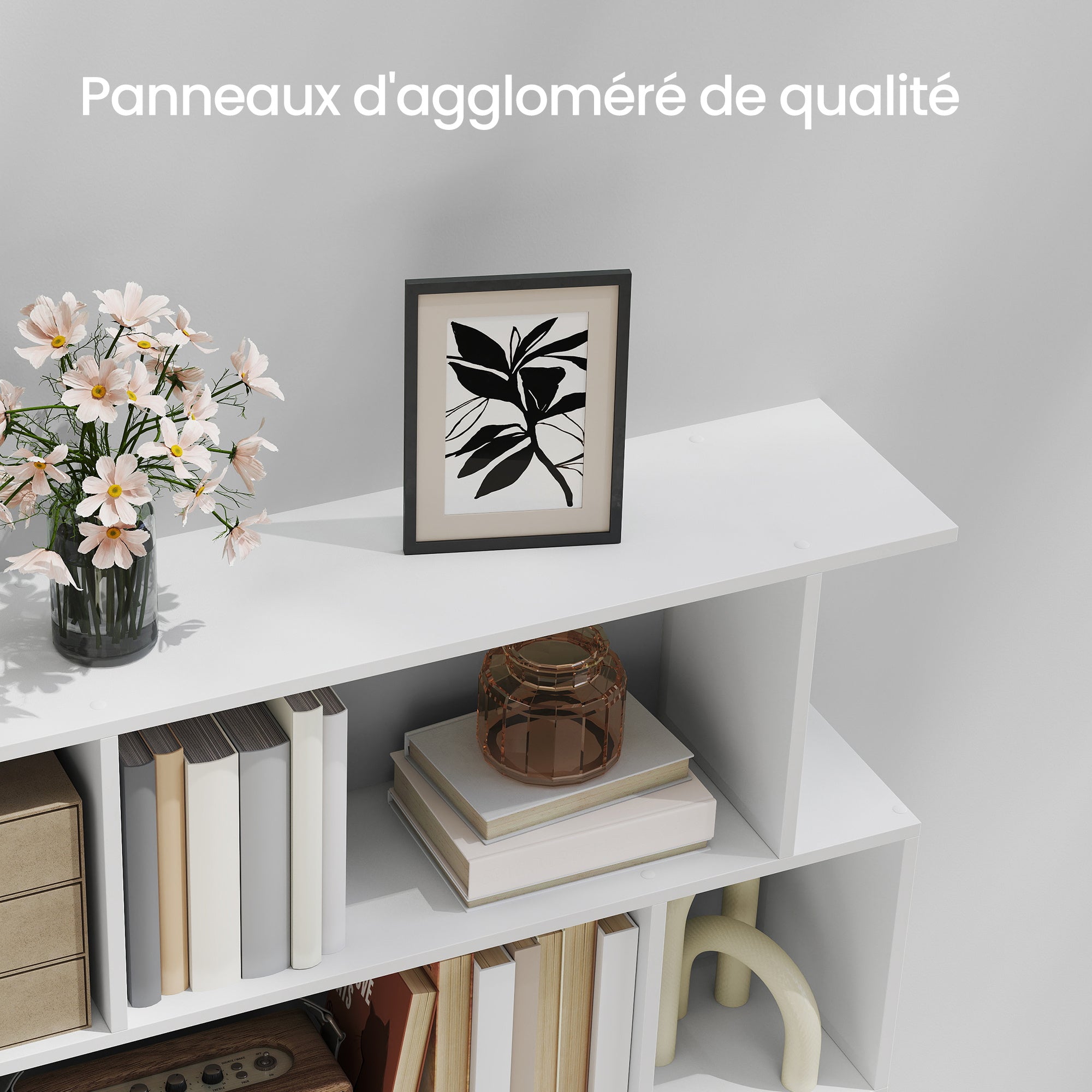 Bookshelf, 5-Tier Bookcase, 24 x 90 x 159 cm, Storage Shelf with Open Compartments, for Living room, Bedroom, Office