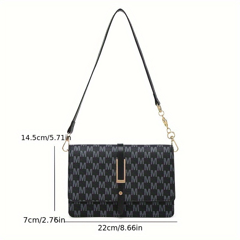 Elegant Black Synthetic Leather Single Shoulder Bag with Detachable Crossbody Strap & Magnetic Closure - Tassel Accents, Golden-Tone Hardware, Versatile for Casual & Formal Occasions