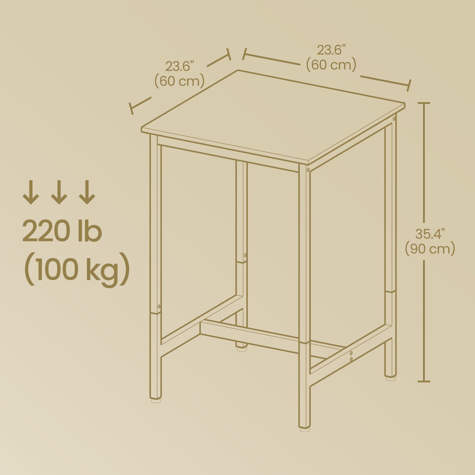 Tall Bar Table – Modern Kitchen Breakfast Table & Dining Room High Table