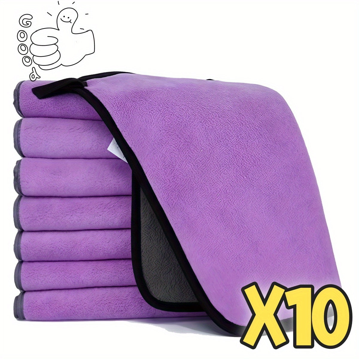 10-Pack of microfiber car cleaning wipes, car wash towels, dry absorbent microfiber cleaning cloths, car wash drying wipes, car detail cleaning - Dad's Father's Day gift, Auto Detailing, Vehicle Maintenance, Compact Wipes, Mu