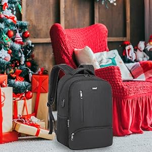 Travel Laptop Backpack with USB Port - Water Resistant 15.6 Inch Computer Bag for Work, School & Casual Use (Men/Women)