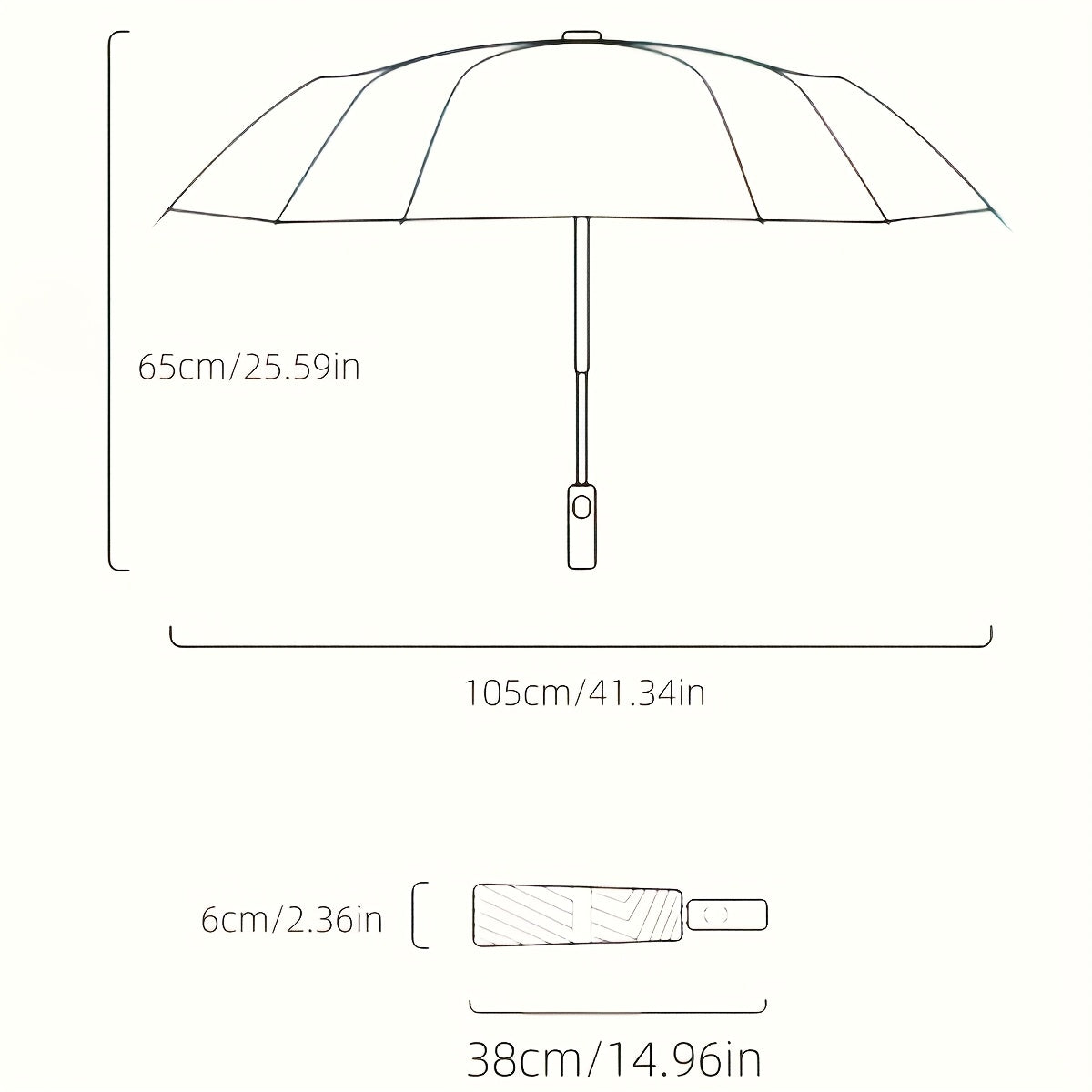 Automatic Rotating Buckle Umbrella – 10-Rib Windproof Folding Sun Umbrella, Backpack-Friendly, 5 Colors