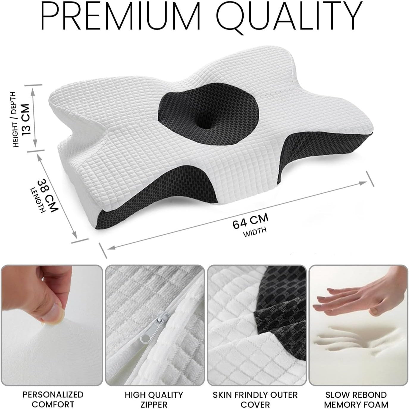 Suitable for Back, Side & Stomach Sleepers