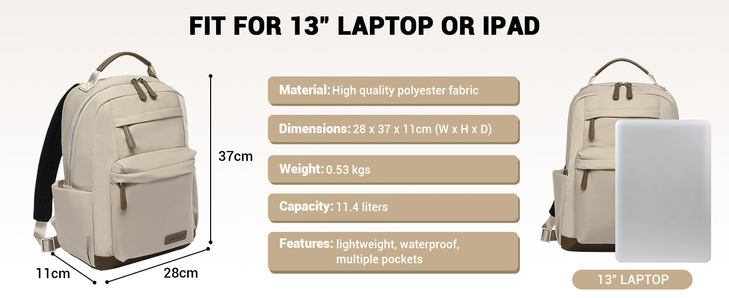 Miss Lulu Women's Anti-Theft Small Backpack - Lightweight Nylon Rucksack for Travel & Daily Use