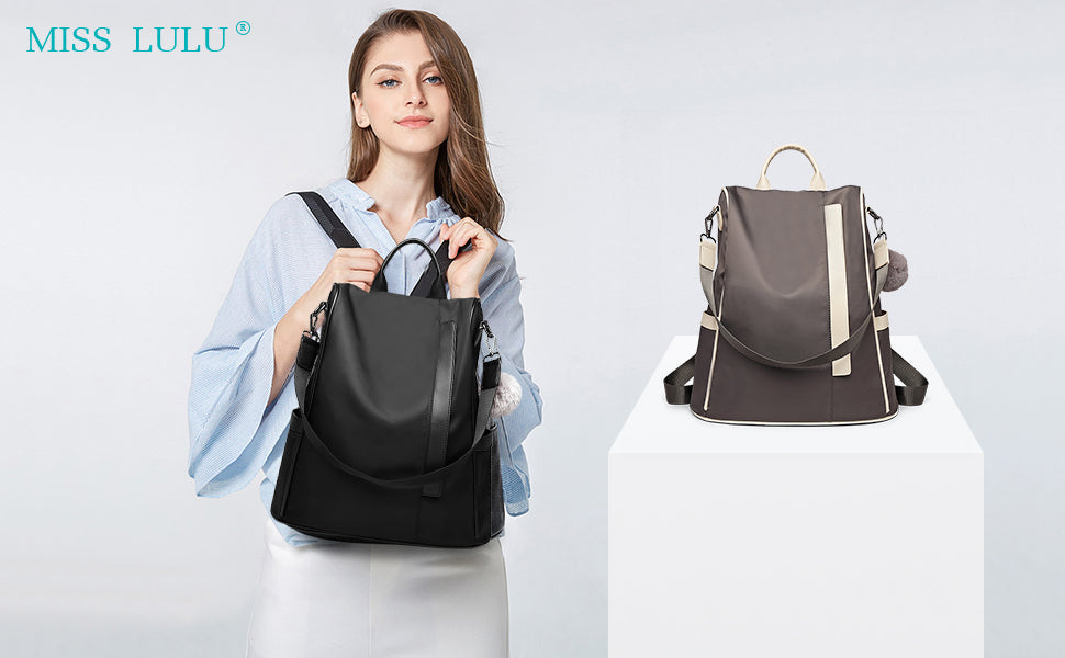 Miss Lulu Small Backpack Womens Anti Theft Nylon Rucksack Bag for WomenTravel
