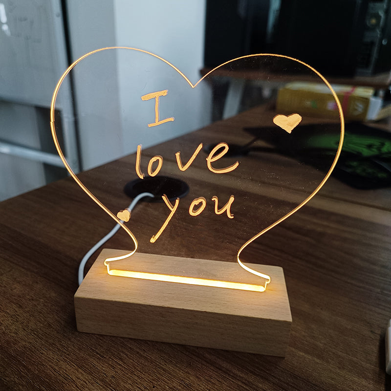 Creative Note Board Creative Led Night Light USB Message Board Holiday Light With Pen