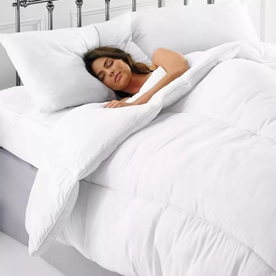 Luxury Hotel Style 1pc Duvet Quilt Insert Comforter Heavy Filling Breathable Fluffy– All Seasons Comfort – Lightweight Summer to Warm Winter – 4.5 10.5 13.5 15 Tog – Single Double Super King Bedding Size