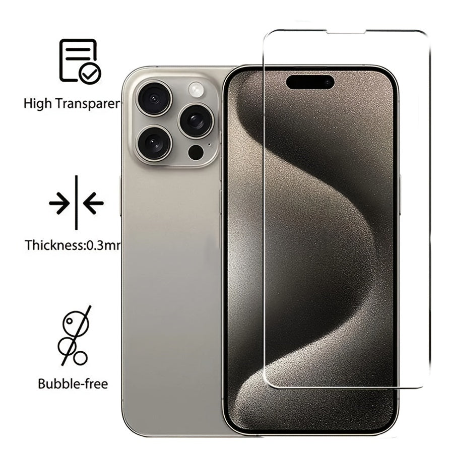 4-Pack HD Tempered Glass Screen Protection for iPhone 11 12 13 14 15 16 17 Pro 13 14 15 16 17 Pro Max 17 Air 16e 14 15 16 Plus Protective Glass Film