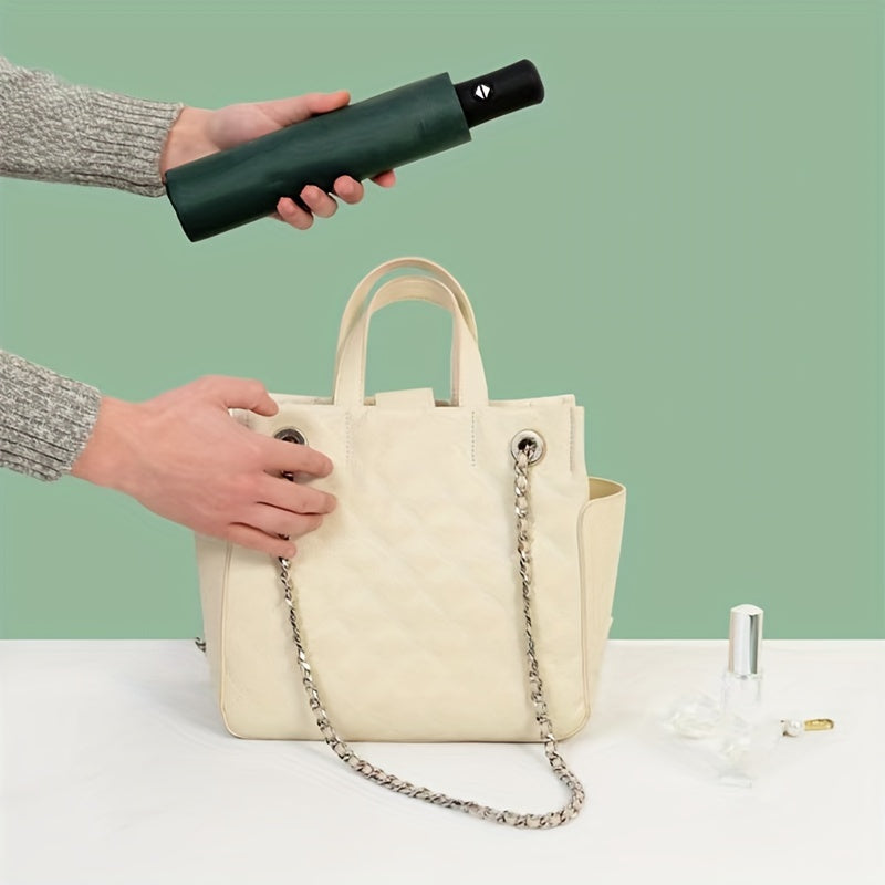 Windproof Automatic Oversized Umbrella – 10-Rib Folding Design, Unisex Business & Golf Umbrella with Sun Protection, Professional Style