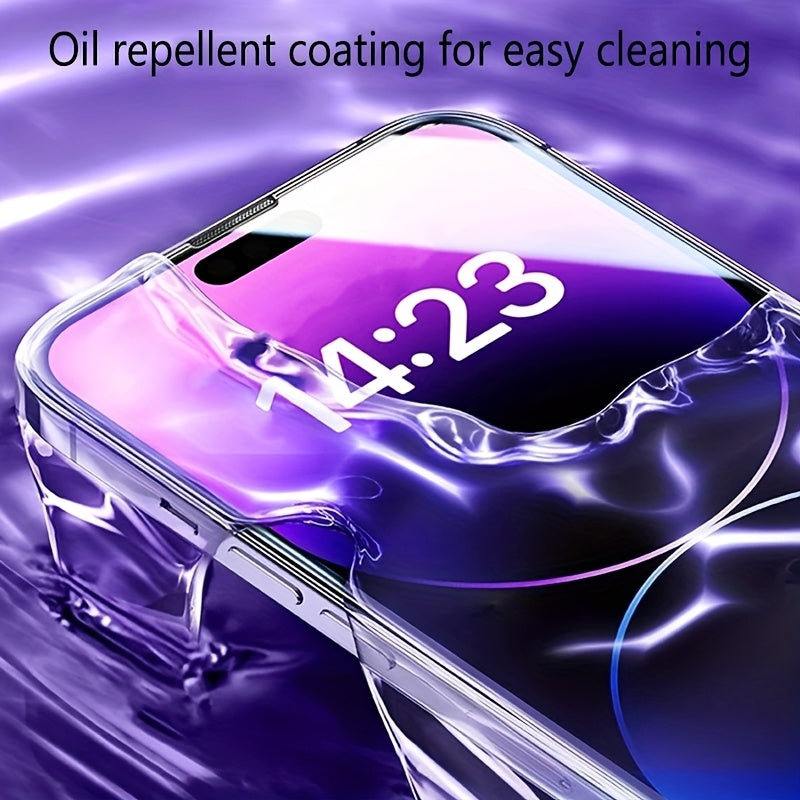 A Pack of 5 Ultra-High-Definition Tempered Glass Screen Protectors, Compatible with for Iphone 17 Pro Max/16 Pro Max/15 Pro Max/17 Air/17/16/16E/15/14/13/12/11/Plus/Mini/Xs Max/X, Easy to Apply, 9H+ Tempered Glass Film, Finge