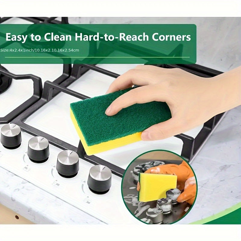 9/19/29/39/49pcs Kitchen Sponges, Multifunctional, Super Absorbent, Rust and Oil Remover, Double Grip Design, Suitable for Utensils, Cookware, and Furniture Cleaning