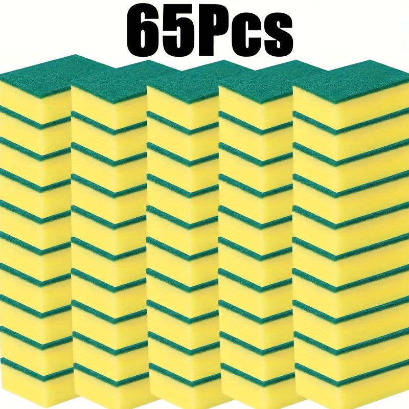 [Durable Dish Sponge] Durable Double-Sided Cleaning Dish Sponge - High-Quality Kitchen Scrubber with Textured Surface for Efficient Dishwashing, Includes Storage Case & Dish Soap