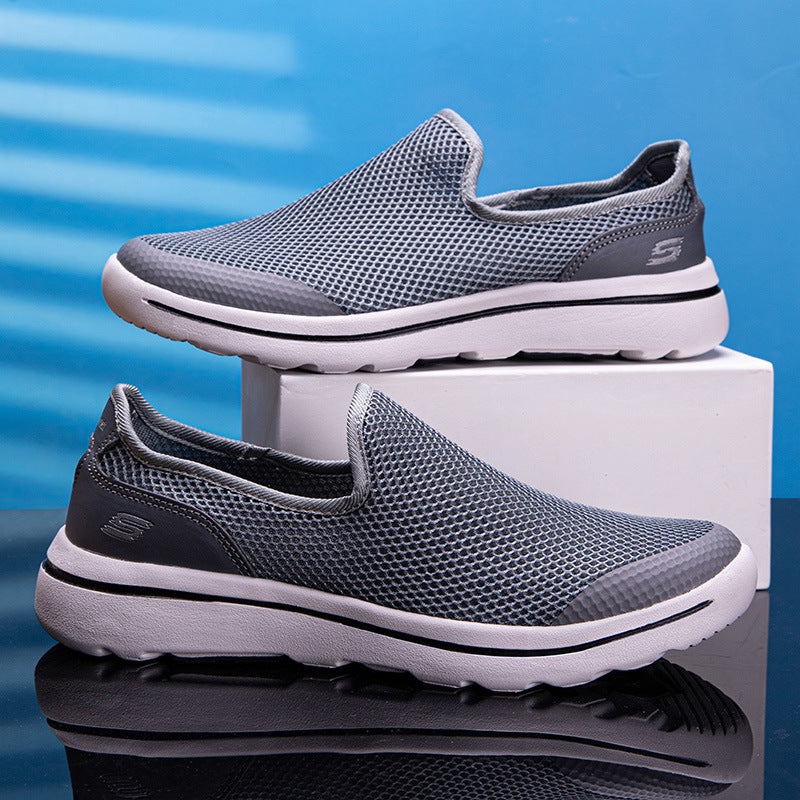 Comfortable Men's Walking Shoes Mesh Slip-on Breathable Casual Shoes