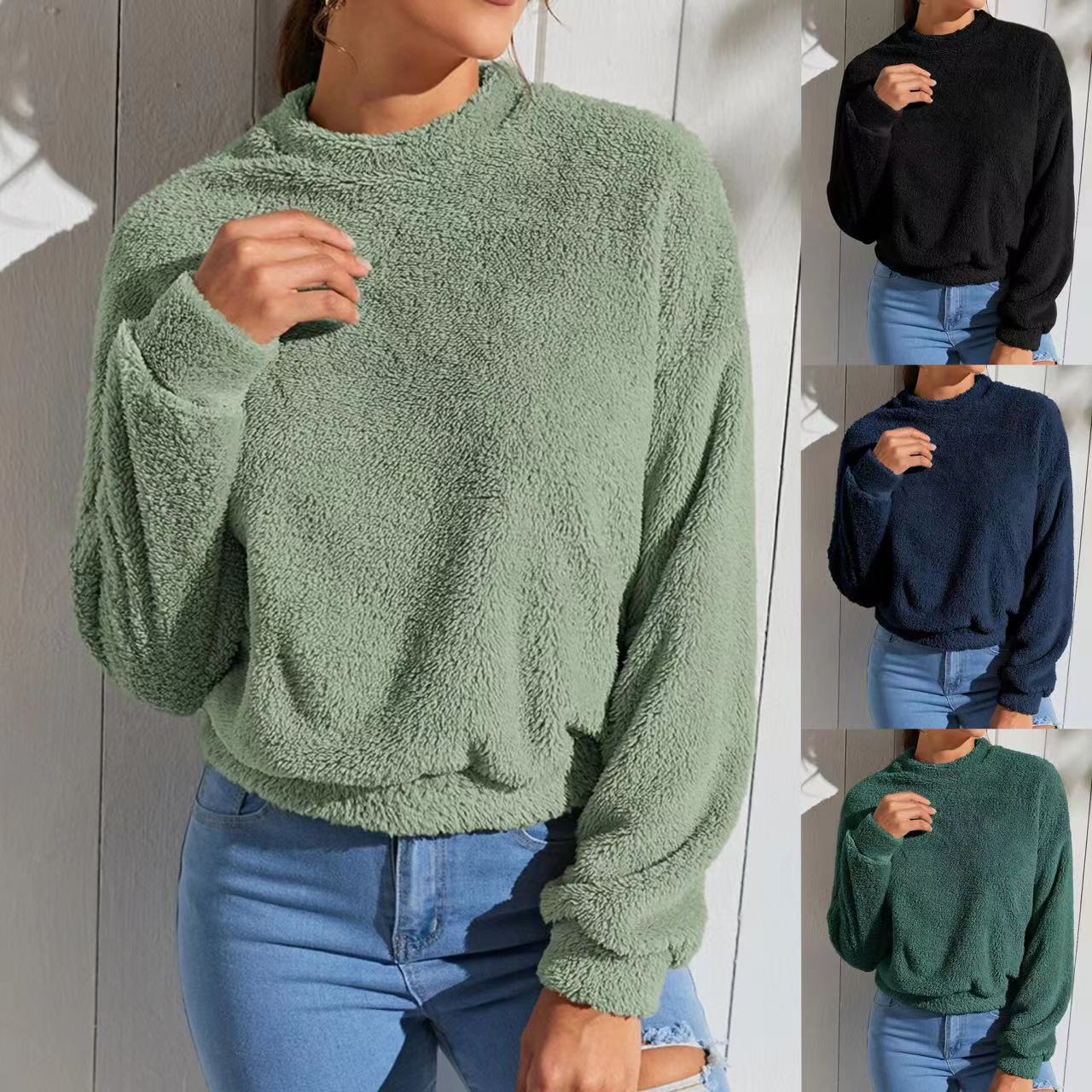 Double-sided Velvet Loose Fleece Sweatshirt