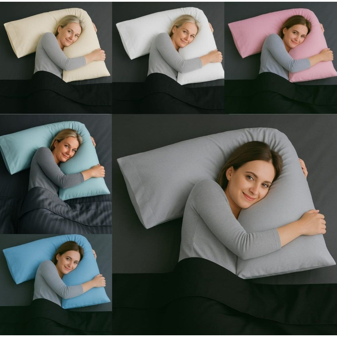 4B V-Shape Pillow - V-Shaped Support Pillow with Pillowcase – Soft & Durable Cushion for Neck, Back, Maternity & Post-Surgery Comfort