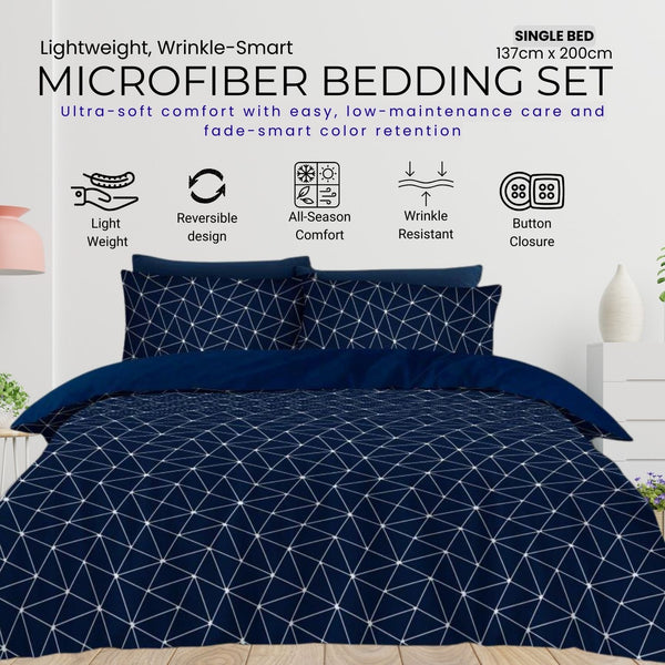 GC Gaveno Cavailia Luxury Microfiber Duvet Cover Bedding Set with Pillowcases | Lightweight, Ultra-Soft & Wrinkle-Resistant Comforter Cover with Secure Button Closure | Designed for Easy-Care and Long-Lasting Comfort | Availa